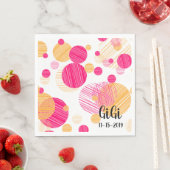 Whimsical custom Polka-Dot Pattern Servet (Insitu)