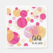 Whimsical custom Polka-Dot Pattern Servet (Voorkant)