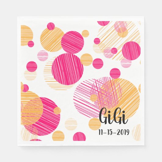 Whimsical custom Polka-Dot Pattern Servet (Voorkant)