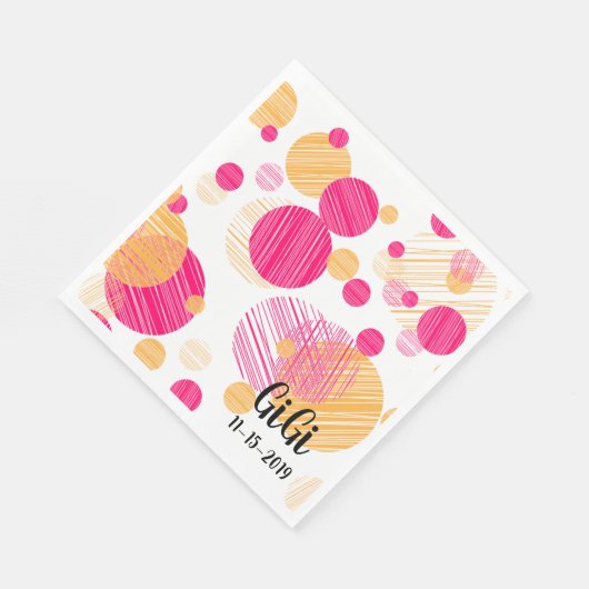 Whimsical custom Polka-Dot Pattern Servet (Hoek)