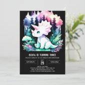 Whimsical Custom Triceratops Verjaardag Kaart (Staand voorkant)