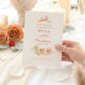 Whimsical Cute Aardse Bloemen Boog Save the Date
