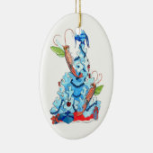 Whimsical Cute Alaska Wildlife kerstversiering Keramisch Ornament (Rechts)