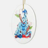 Whimsical Cute Alaska Wildlife kerstversiering Keramisch Ornament (Links)