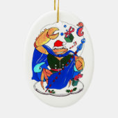Whimsical Cute Alaska Wildlife kerstversiering Keramisch Ornament (Achterkant)