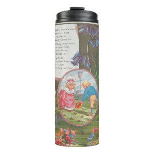 Whimsical Cute Antieke Valentijn, Kate Greenway Thermosbeker