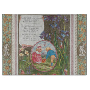 Whimsical Cute Antieke Valentijnskaart, Kate Green Snijplank
