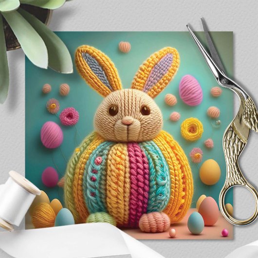 Whimsical Cute Bunny Easter Feestdagenkaart