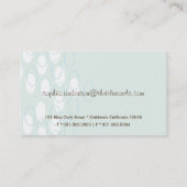 Whimsical Cute Cartoon Blue Retro Mr en Mrs Owl Visitekaartje (Achterkant)