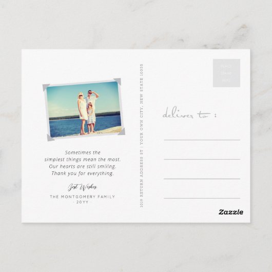 Whimsical Cute Elephant Family in Forest Trees Sun Briefkaart (Achterkant)