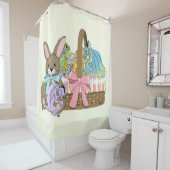 Whimsical Cute Fantasy Draken Paasmand Douchegordijn (In situ)