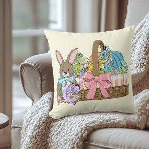 Whimsical Cute Fantasy Draken Paasmand Kussen