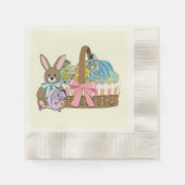 Whimsical Cute Fantasy Draken Paasmand  Servet (Voorkant)