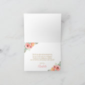 Whimsical Cute Floral Woodland Animals Bedankkaart (Binnen)