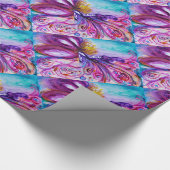 WHIMSICAL CUTE FLOWER FAIRY IN PINK, GOLD SPARKLES CADEAUPAPIER (Hoek)