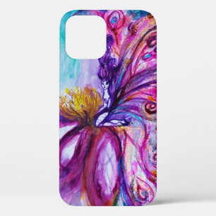 WHIMSICAL CUTE FLOWER FAIRY IN PINK, GOLD SPARKLES iPhone 12 HOESJE