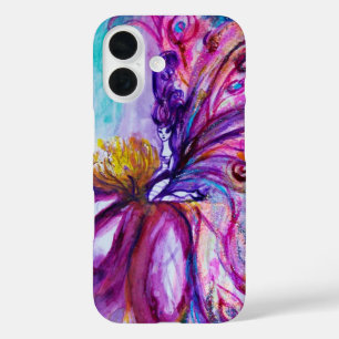 WHIMSICAL CUTE FLOWER FAIRY IN PINK, GOLD SPARKLES iPhone 16 HOESJE