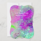 WHIMSICAL CUTE FLOWER FAIRY IN PINK, GOLD SPARKLES KAART (Achterkant)