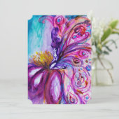 WHIMSICAL CUTE FLOWER FAIRY IN PINK, GOLD SPARKLES KAART (Staand voorkant)