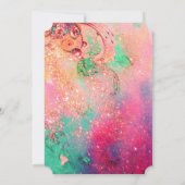 WHIMSICAL CUTE FLOWER FAIRY IN PINK, GOLD SPARKLES KAART (Achterkant)