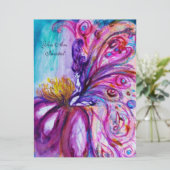 WHIMSICAL CUTE FLOWER FAIRY IN PINK, GOLD SPARKLES KAART (Staand voorkant)