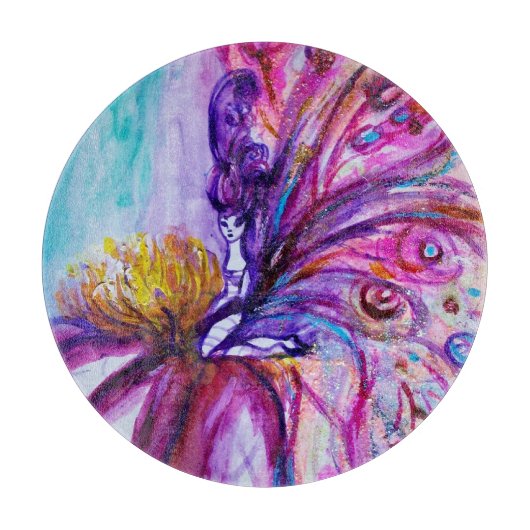 WHIMSICAL CUTE FLOWER FAIRY IN PINK, GOLD SPARKLES SNIJPLANK (Voorkant)