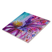 WHIMSICAL CUTE FLOWER FAIRY IN PINK, GOLD SPARKLES TEGELTJE (Zijkant)