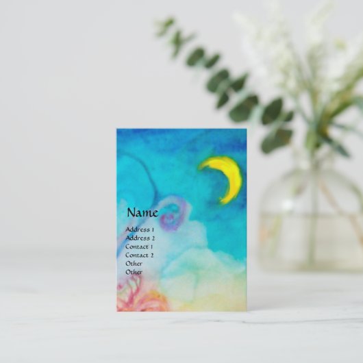 WHIMSICAL CUTE FLOWER FAIRY IN PINK, GOLD SPARKLES VISITEKAARTJE (Staand voorkant)