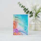 WHIMSICAL CUTE FLOWER FAIRY IN PINK, GOLD SPARKLES VISITEKAARTJE (Staand voorkant)