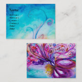 WHIMSICAL CUTE FLOWER FAIRY IN PINK, GOLD SPARKLES VISITEKAARTJE (Voorkant / Achterkant)