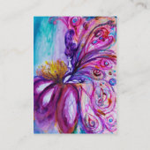 WHIMSICAL CUTE FLOWER FAIRY IN PINK, GOLD SPARKLES VISITEKAARTJE (Achterkant)