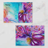 WHIMSICAL CUTE FLOWER FAIRY IN PINK, GOLD SPARKLES VISITEKAARTJE (Voorkant / Achterkant)