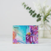 WHIMSICAL CUTE FLOWER FAIRY IN PINK, GOLD SPARKLES VISITEKAARTJE (Staand voorkant)