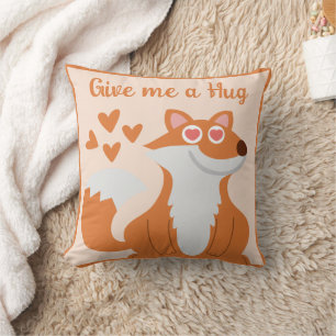 Whimsical cute fox personalized quote kussen