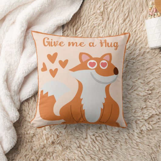 Whimsical cute fox personalized quote kussen (Deken)