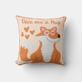 Whimsical cute fox personalized quote kussen (Voorkant)
