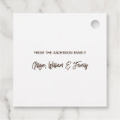 Whimsical Cute Gingerbrood Merry Kerstfeestdag Bedankjes Labels (Achterkant)