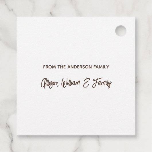 Whimsical Cute Gingerbrood Merry Kerstfeestdag Bedankjes Labels (Achterkant)