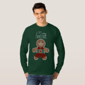 Whimsical Cute Gingerbrood Merry Kerstfeestdag T-shirt (Voorkant volledig)
