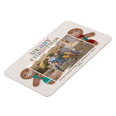 Whimsical Cute Gingerbrood Merry kerstfoto Magneet (Linkerzijde)