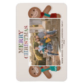 Whimsical Cute Gingerbrood Merry kerstfoto Magneet (Verticaal)