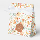 Whimsical Cute Hand Drawn Earthy Flowers Wedding Bedankdoosjes (Voorkant Zijde)