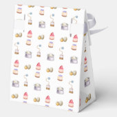 Whimsical Cute Hedgehog Chef Baker Baby Shower  Bedankdoosjes (Achterkant)