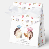 Whimsical Cute Hedgehog Chef Baker Baby Shower  Bedankdoosjes (Voorkant)
