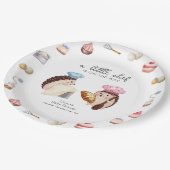 Whimsical Cute Hedgehog Chef Baker Baby Shower Papieren Bordje (Gekanteld)