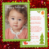 Whimsical Cute Icons Christmas CUSTOM PHOTO Feestdagenkaart