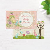 Whimsical Cute Owls Tree of Life Heart Leaf Swirls Visitekaartjes (Bureau)