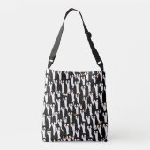 Whimsical Cute Piles of Penguins Crossbody Tas (Achterkant)
