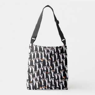 Whimsical Cute Piles of Penguins Crossbody Tas