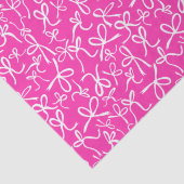 Whimsical Cute Pink White Bows Pattern Girly Gift  Tissuepapier (Detail)